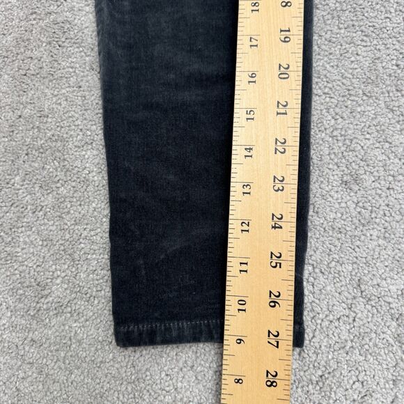 Talbots Petites Pull On Corduroy Pants Womens P Dark Gray Straight Leg Casual - Picture 6 of 10